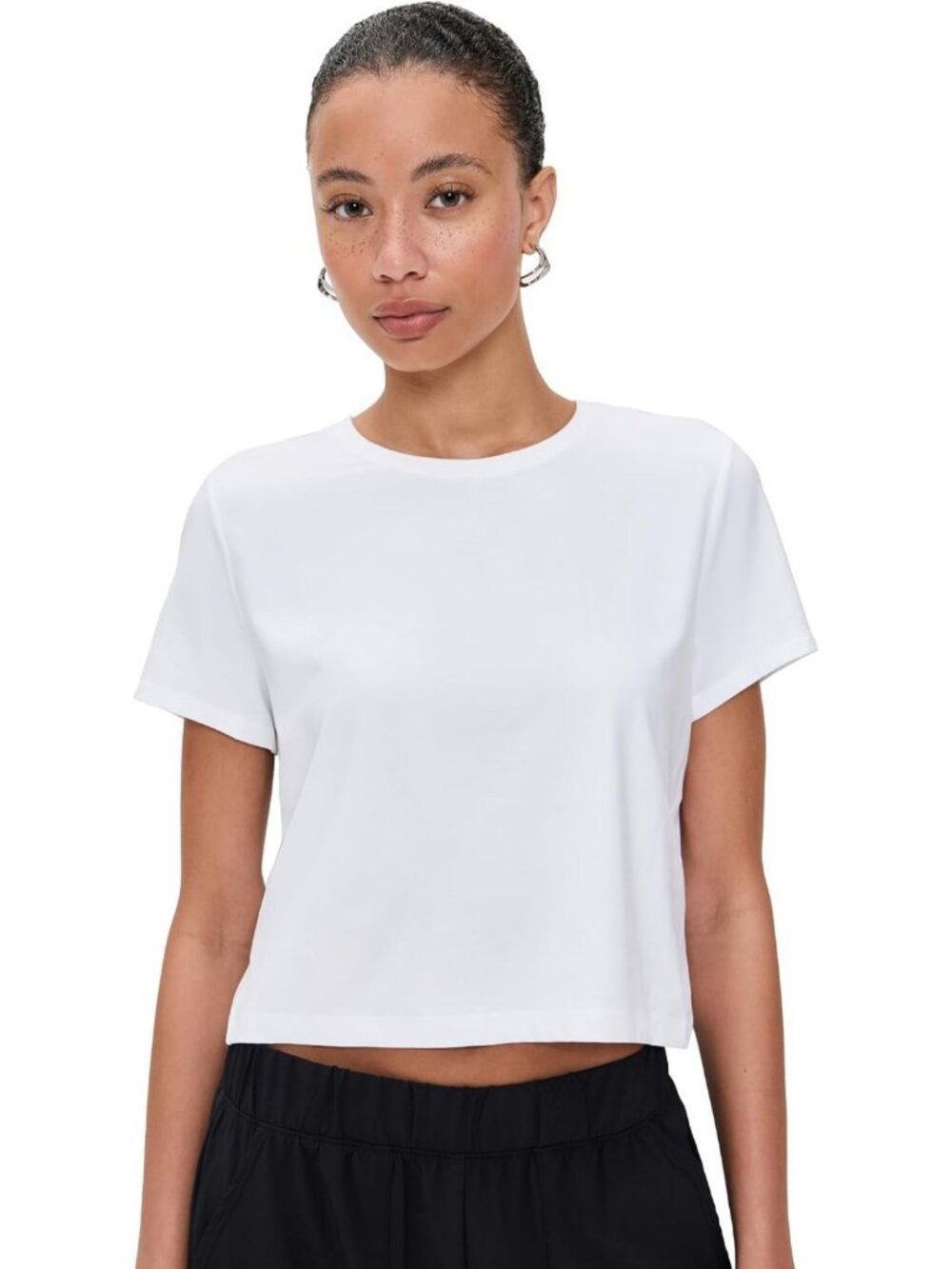 Lightweight Cropped Tee for Women | Soft, Breathable Fabric | Perfect for Yoga